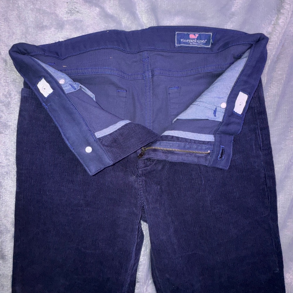 Vineyard Vines Boys 16 Corduroy Pants Navy Blue Classic Adjustable Waist 29x27 - Picture 8 of 12